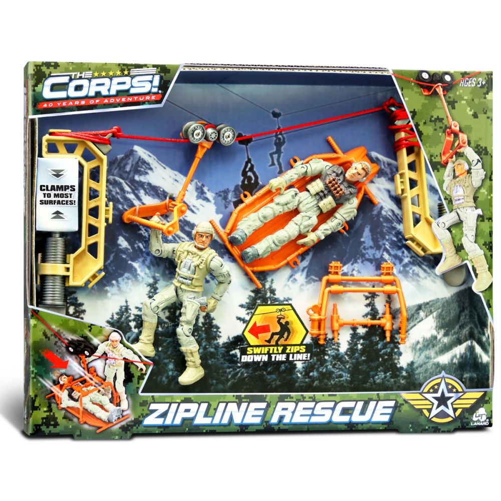 Комплект за игра, Lanard Toys, The Corps Universe, Zipline Rescue