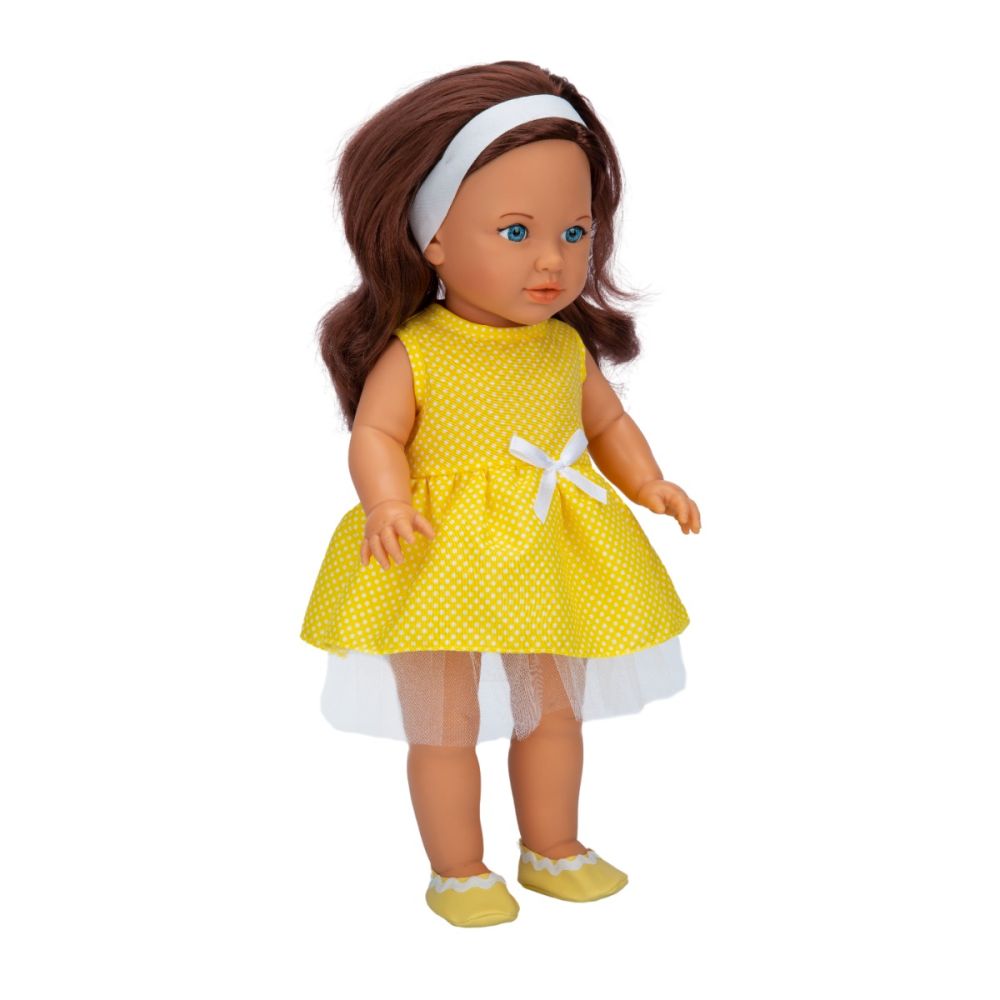 Кукла Тина в парти тоалет, Dollz And More, С жълта рокля, 45см