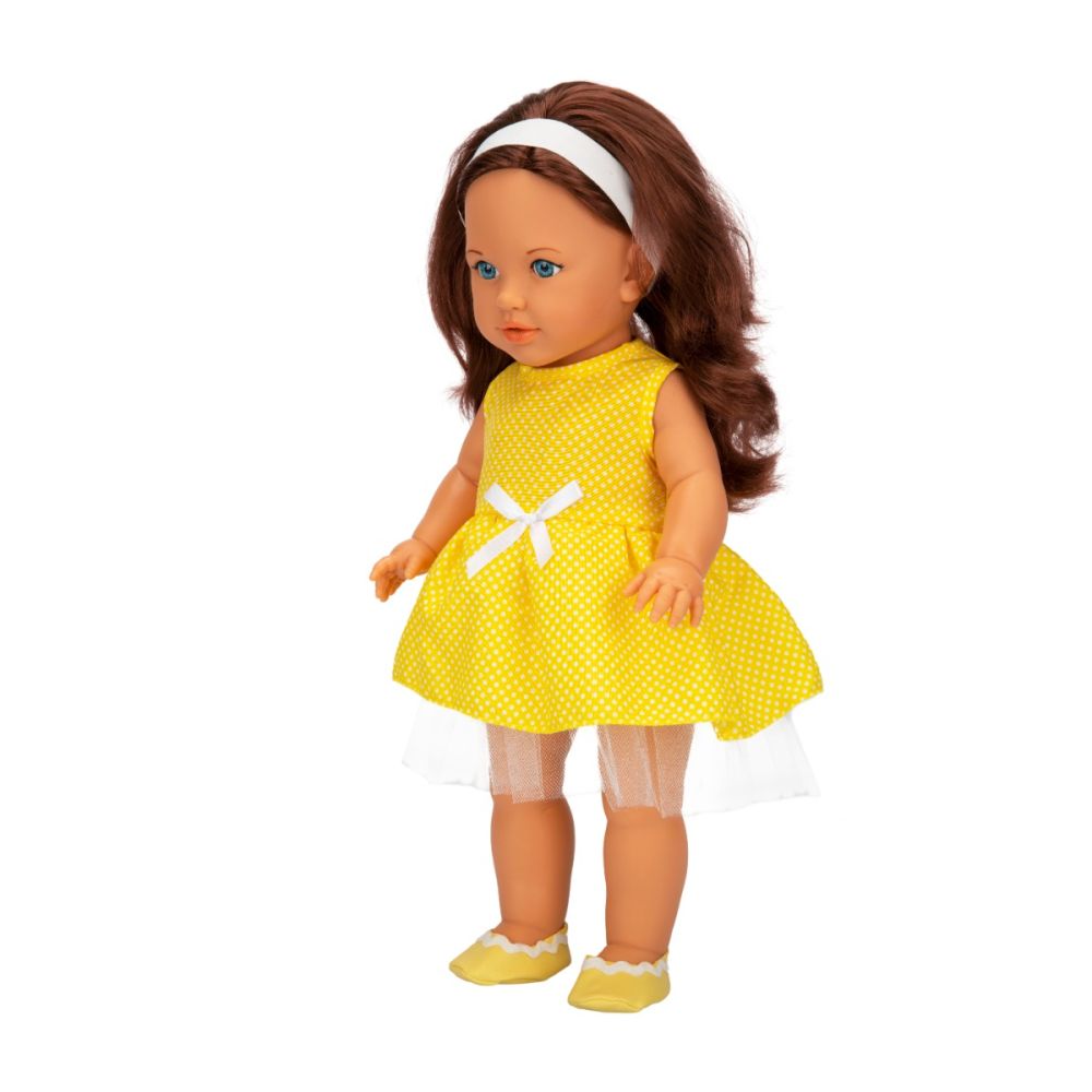 Кукла Тина в парти тоалет, Dollz And More, С жълта рокля, 45см