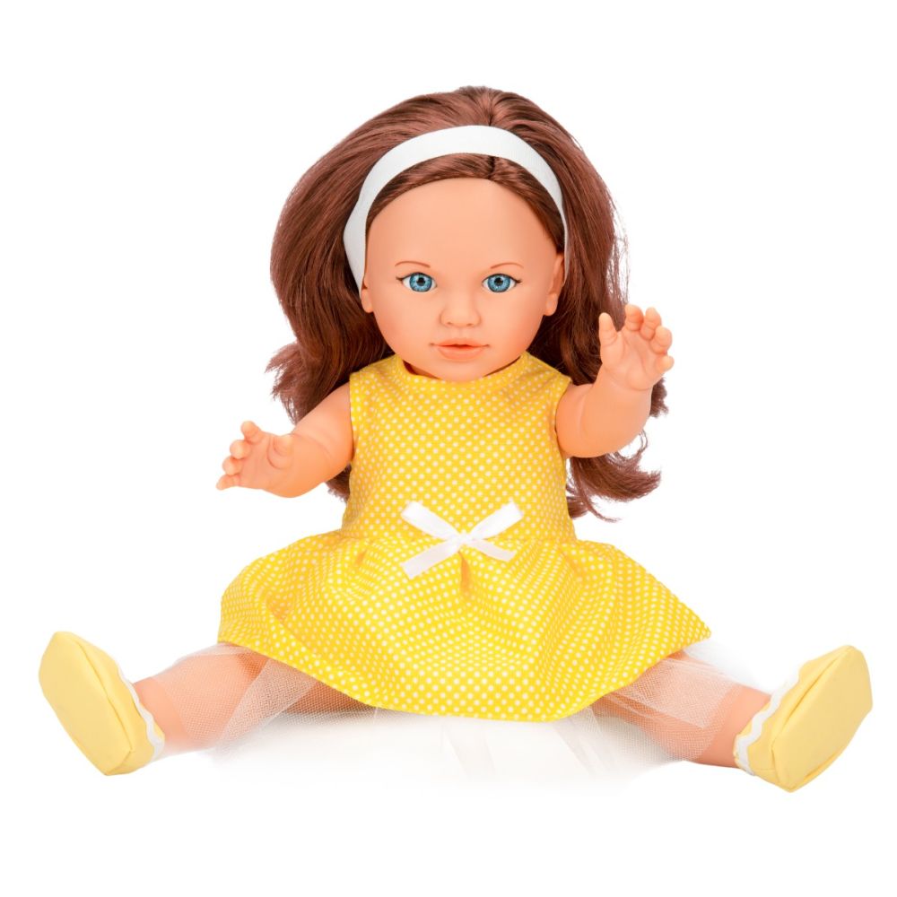 Кукла Тина в парти тоалет, Dollz And More, С жълта рокля, 45см