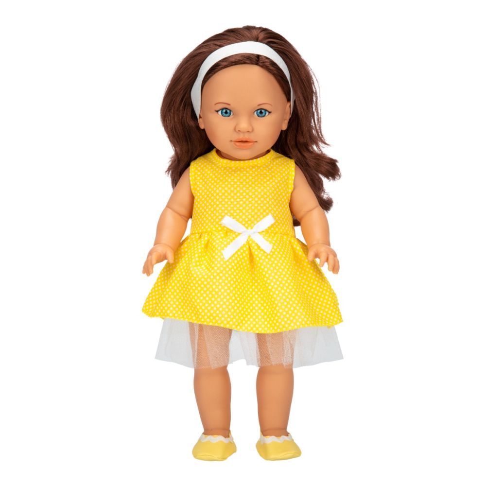 Кукла Тина в парти тоалет, Dollz And More, С жълта рокля, 45см