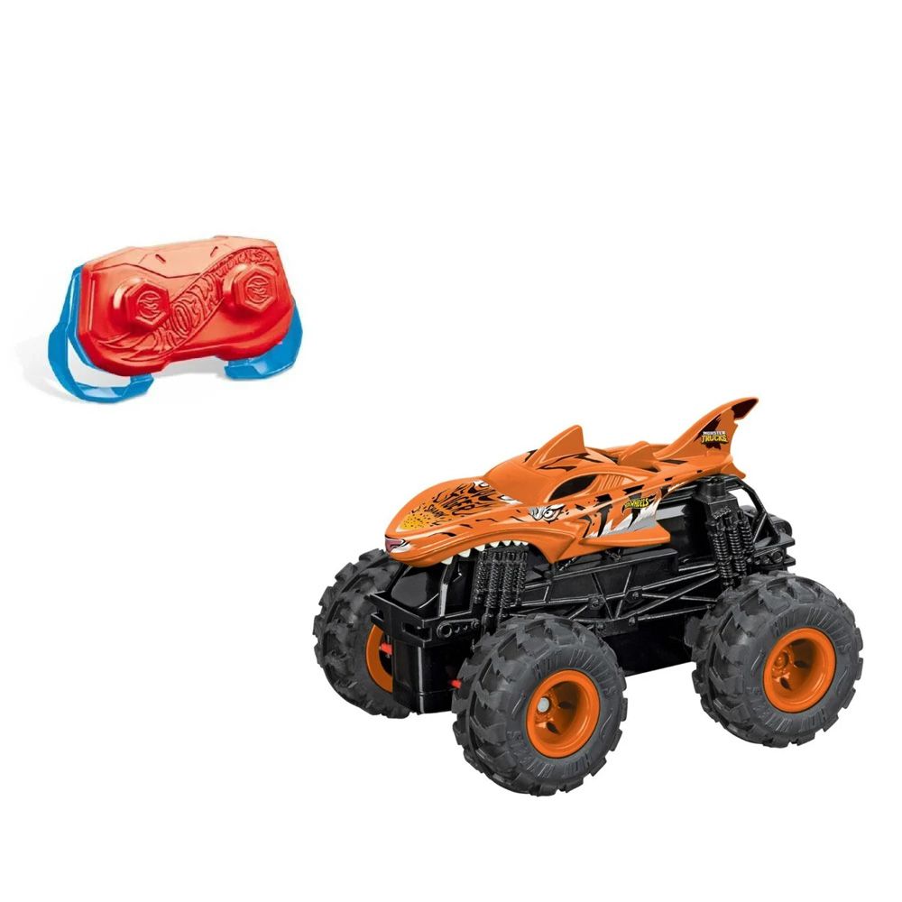 Кола с дистанционно Hot Wheels Mini Monster Truck, Tiger Shark