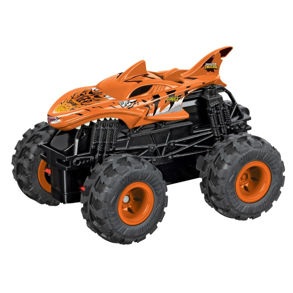 Кола с дистанционно Hot Wheels Mini Monster Truck, Tiger Shark