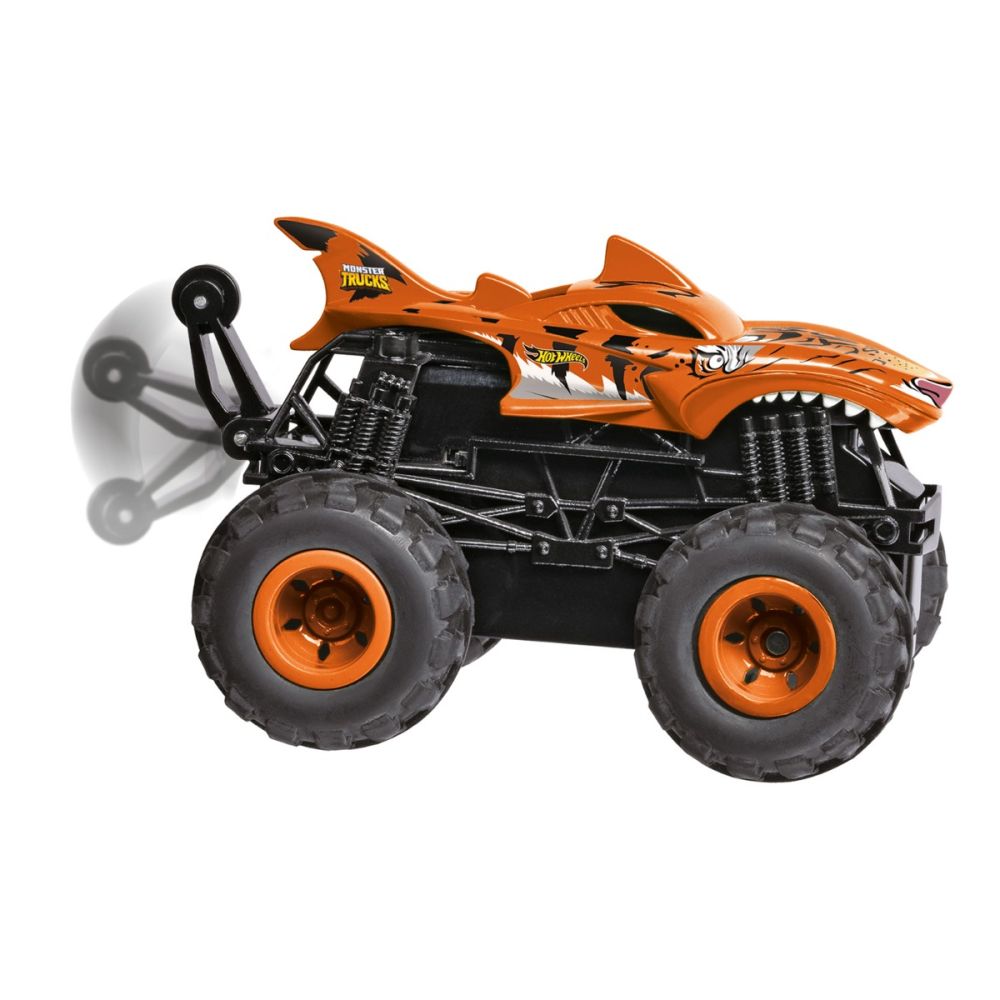 Кола с дистанционно Hot Wheels Mini Monster Truck, Tiger Shark