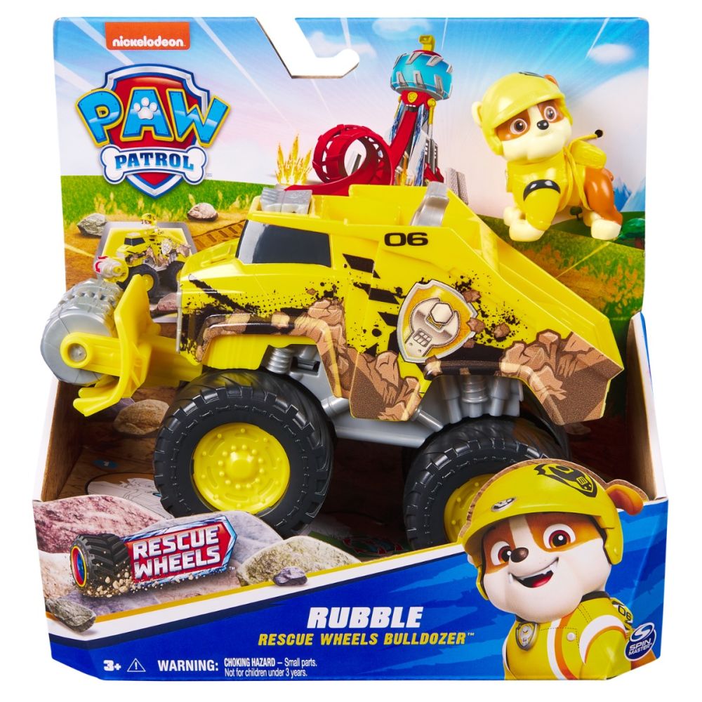 Количка с фигурка, Paw Patrol, Rescue Wheels Bulldozer, Rubble, 20145822