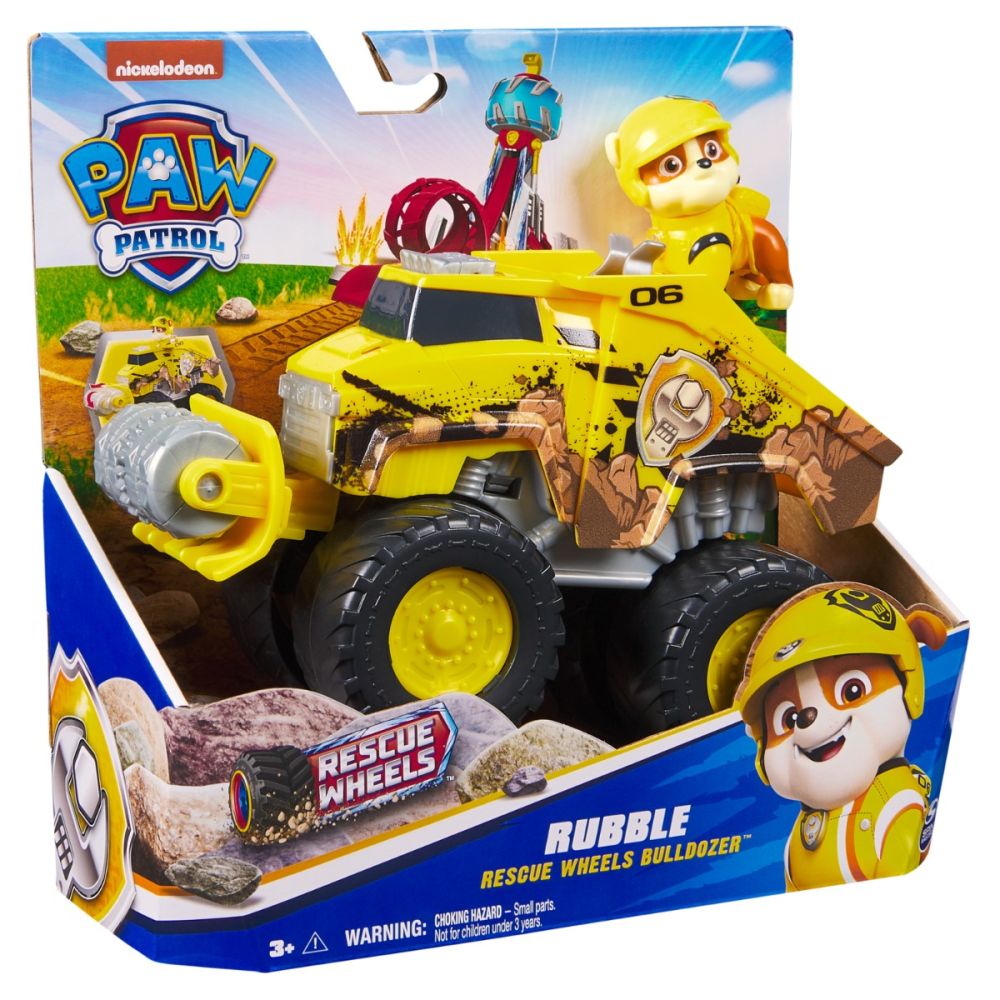 Количка с фигурка, Paw Patrol, Rescue Wheels Bulldozer, Rubble, 20145822