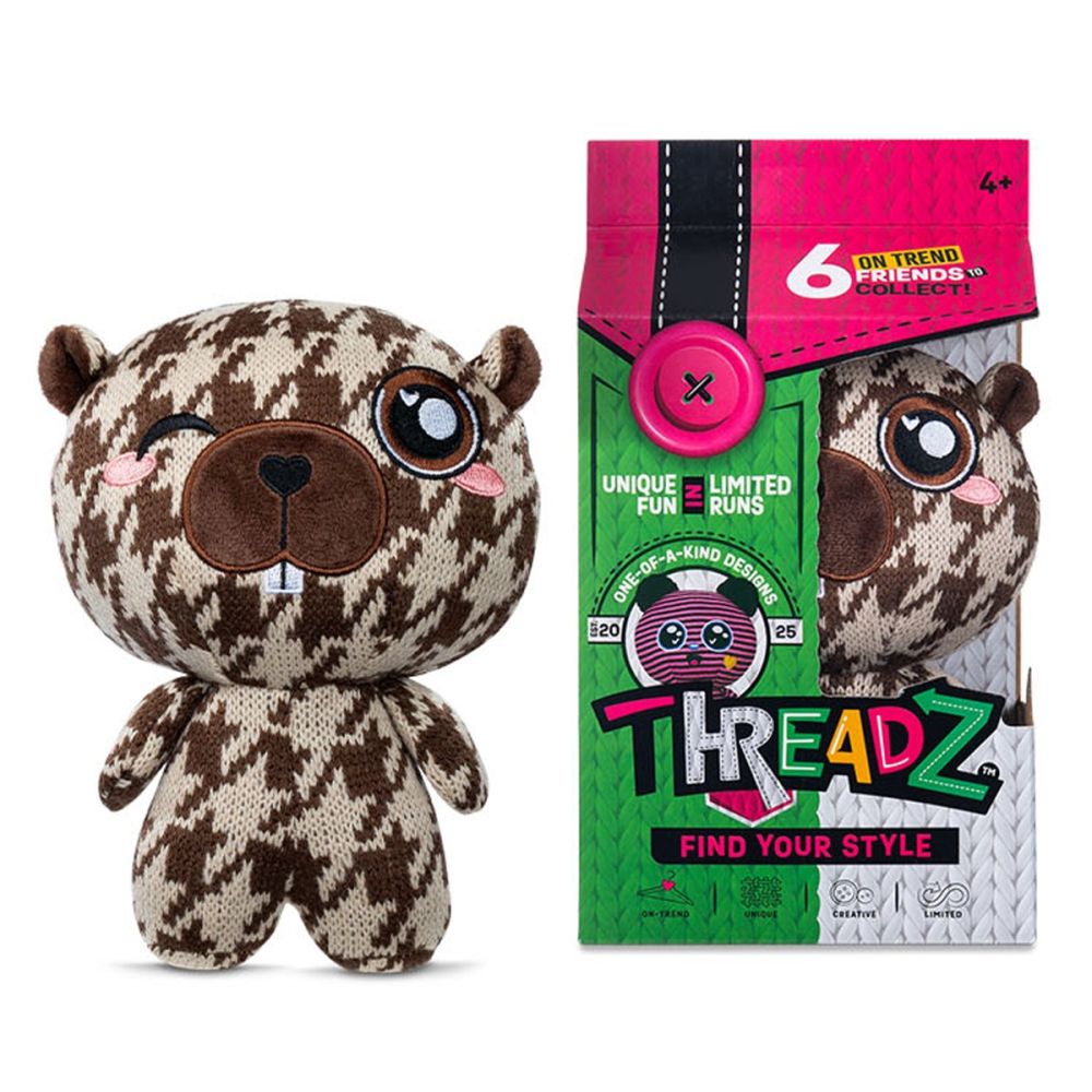 Плюшена играчка, Threadz, Find Your Style, Beaver