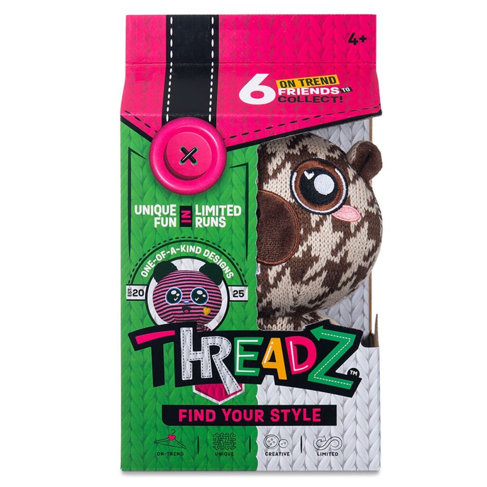 Плюшена играчка, Threadz, Find Your Style, Beaver