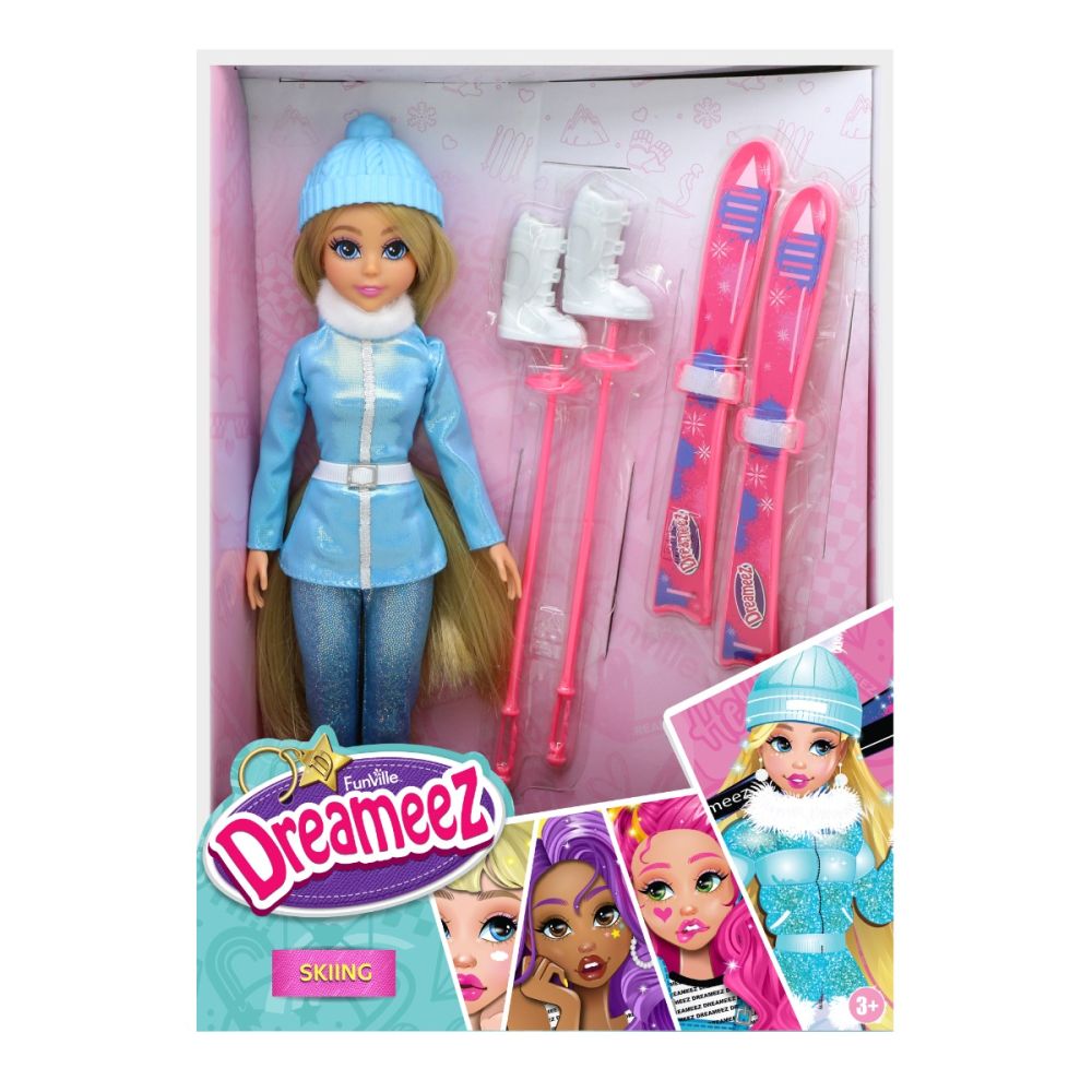 Кукла със ски екипировка, Dreameez, 30 см