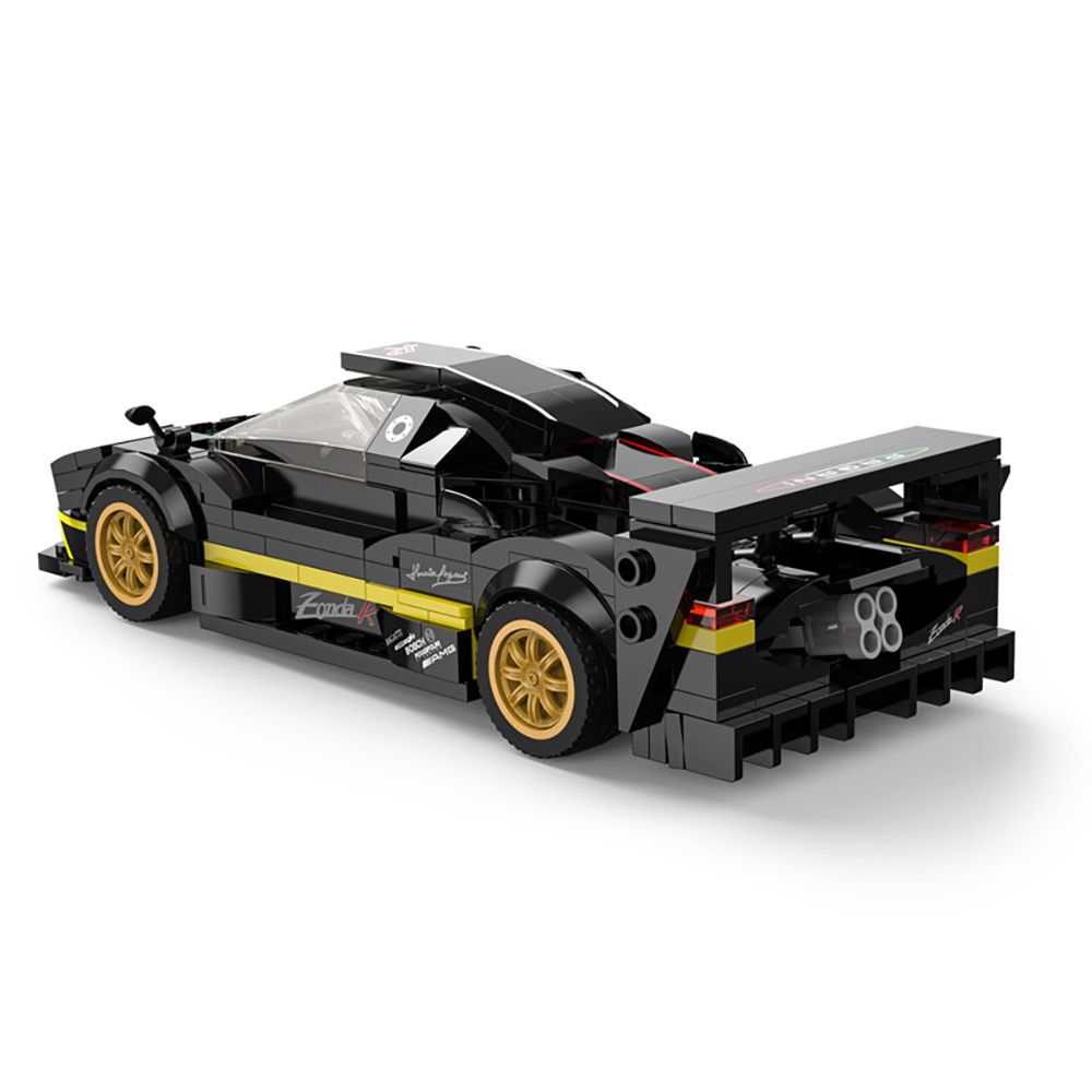 Комплект за сглобяване на количка, Rastar, Pagani Zonda R Черна, 1:28, 387 части
