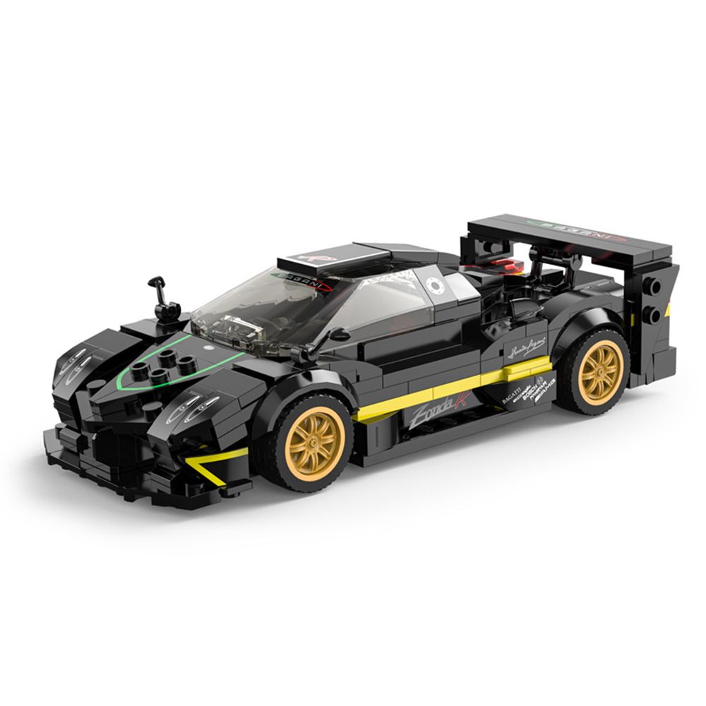 Комплект за сглобяване на количка, Rastar, Pagani Zonda R Черна, 1:28, 387 части