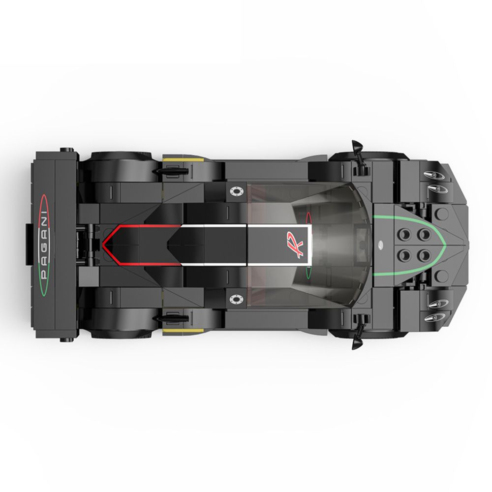 Комплект за сглобяване на количка, Rastar, Pagani Zonda R Черна, 1:28, 387 части