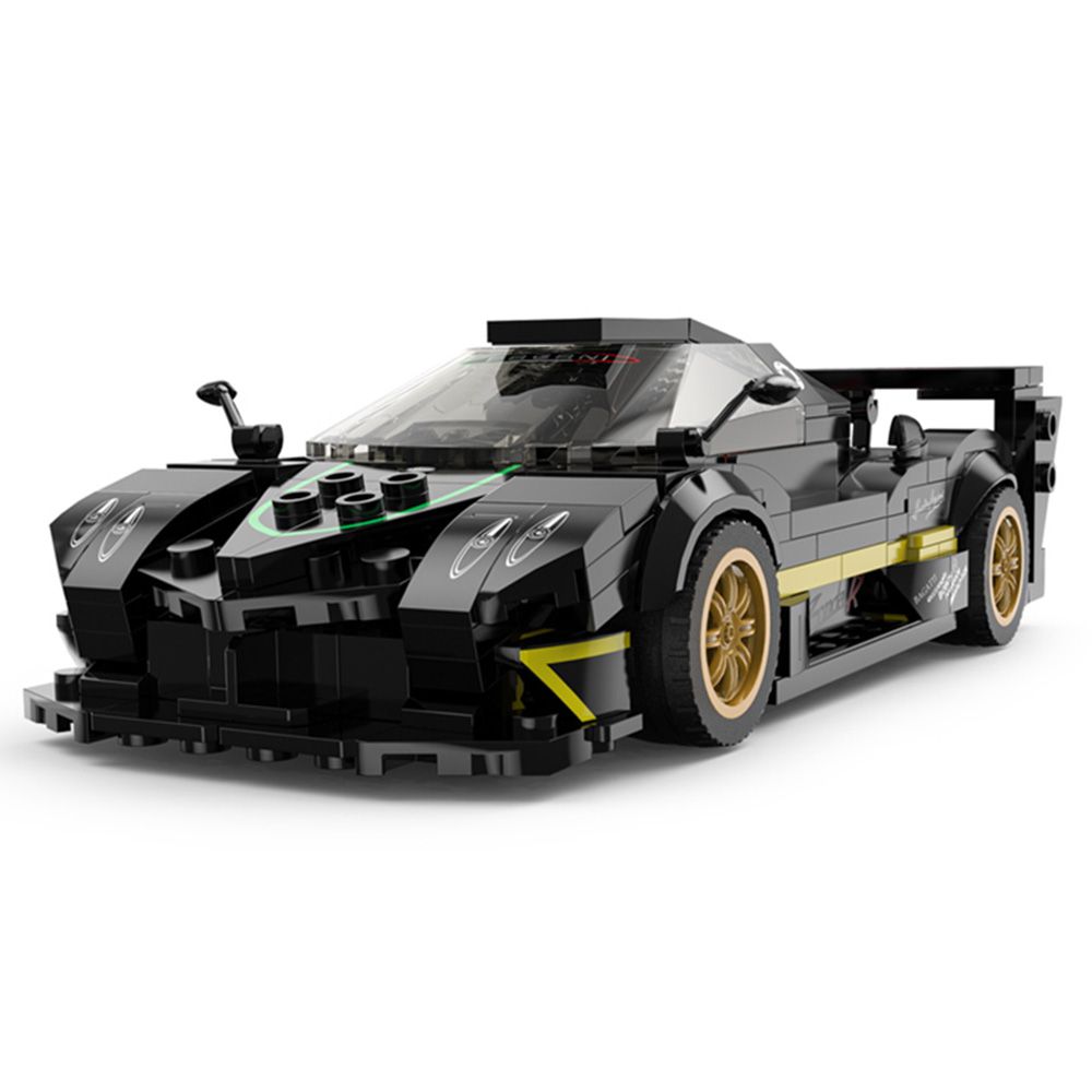 Комплект за сглобяване на количка, Rastar, Pagani Zonda R Черна, 1:28, 387 части