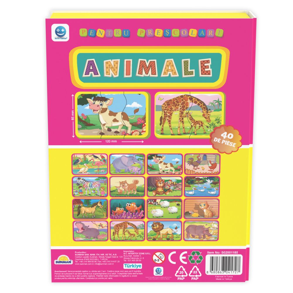 Образователна игра, Smile Games, Първи животни, 40 части