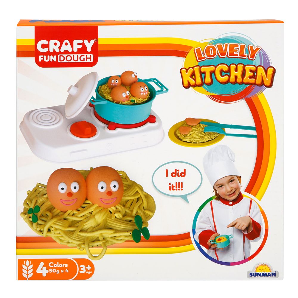 Комплект за моделиране на пластилин, кухня, Craft, 10 части, 200 гр