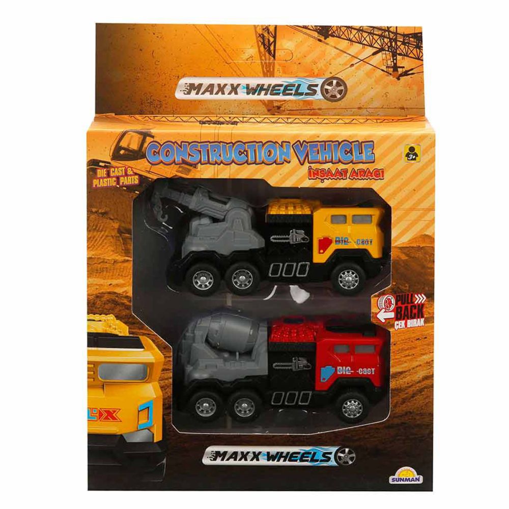 Комплект 2 строителни превозни средства, Maxx Wheels