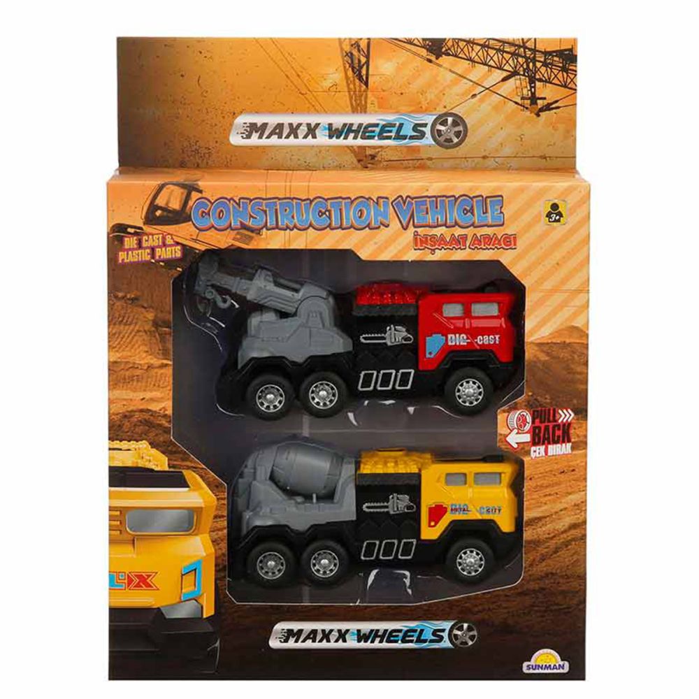Комплект 2 строителни превозни средства, Maxx Wheels