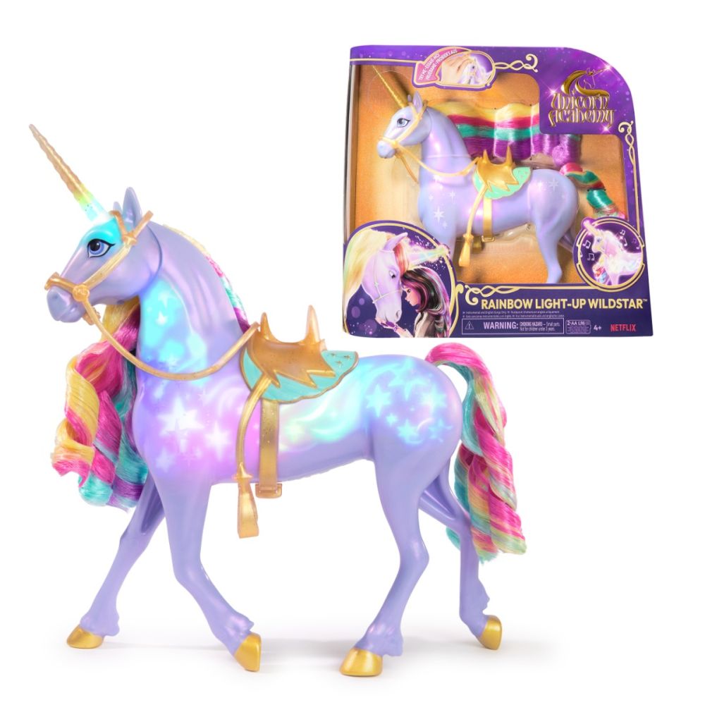 Фигурка еднорог със светлини в цветовете на дъгата, Unicorn Academy, 6071157