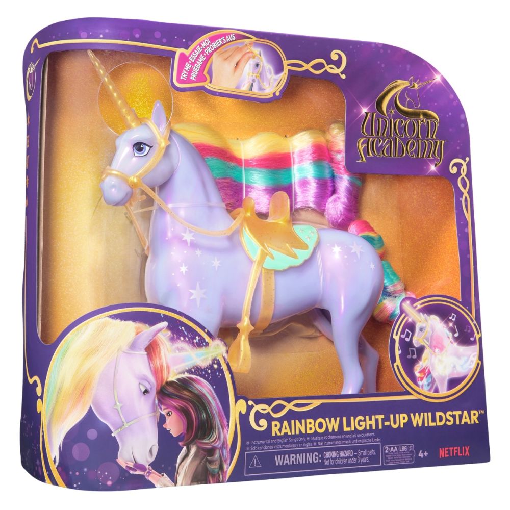 Фигурка еднорог със светлини в цветовете на дъгата, Unicorn Academy, 6071157
