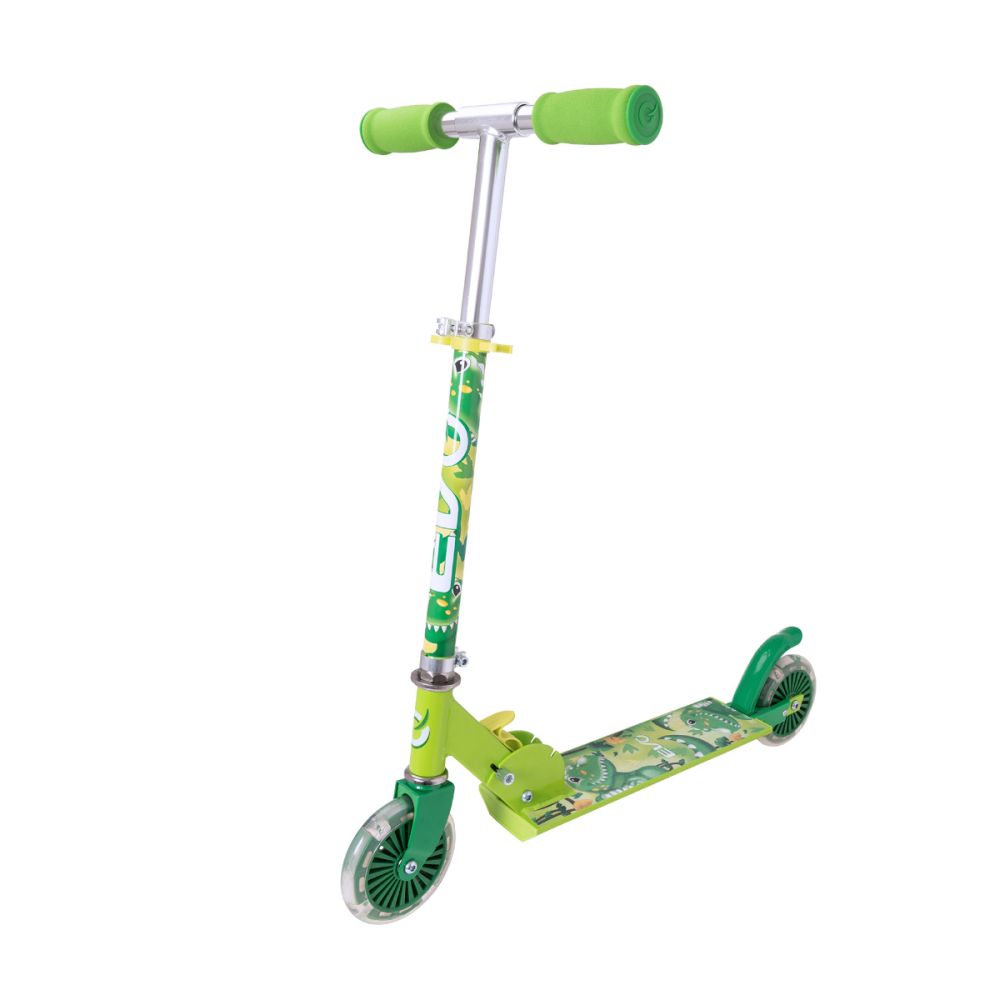 Тротинетка с 2 колела, Evo, Light Up Inline Scooter, Динозаври