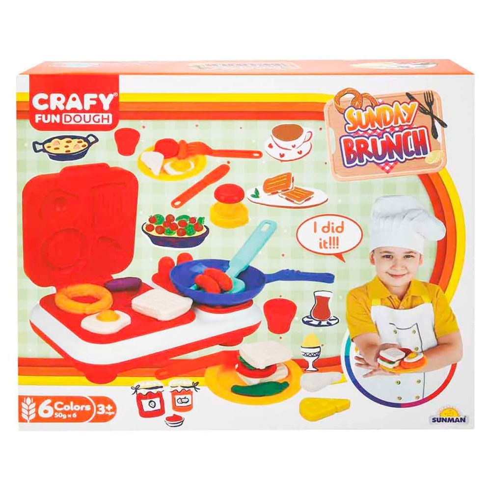Комплект за моделиране на пластилин, Неделна закуска, Craft, 23 части