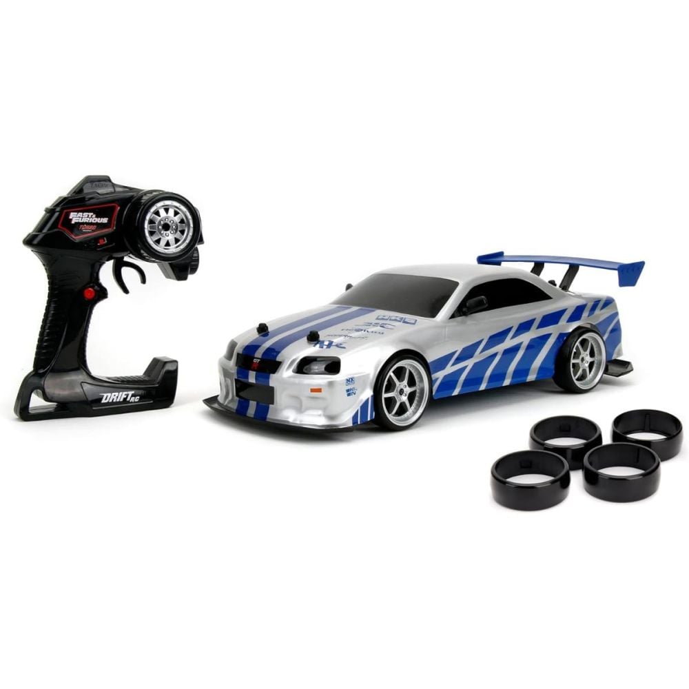 Количка с дистанционно, Jada, Fast And Furious, Nissan Skyline, 1:10
