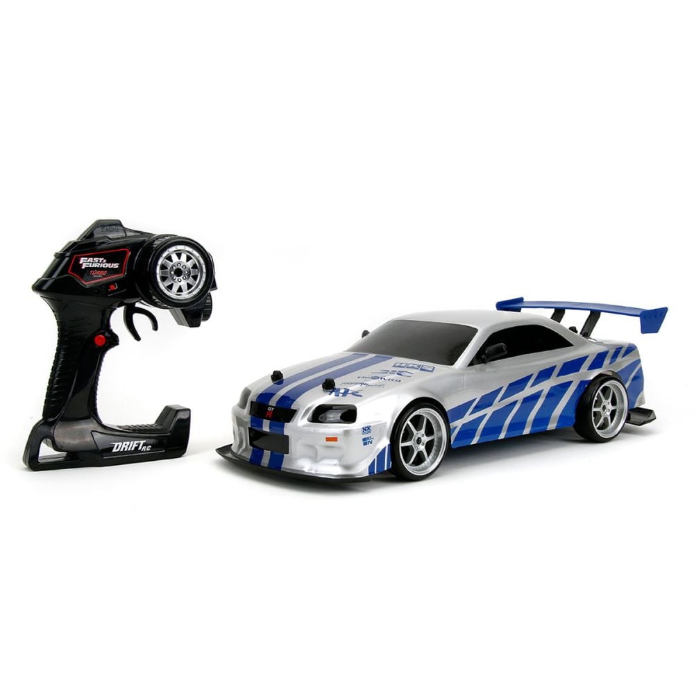 Количка с дистанционно, Jada, Fast And Furious, Nissan Skyline, 1:10