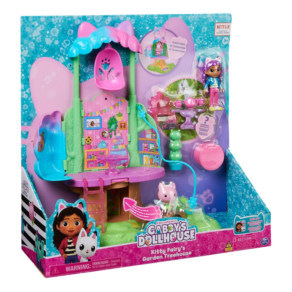 Комплект за игра, кукла с аксесоари, Gabbys Dollhouse, Къщичка на дърво