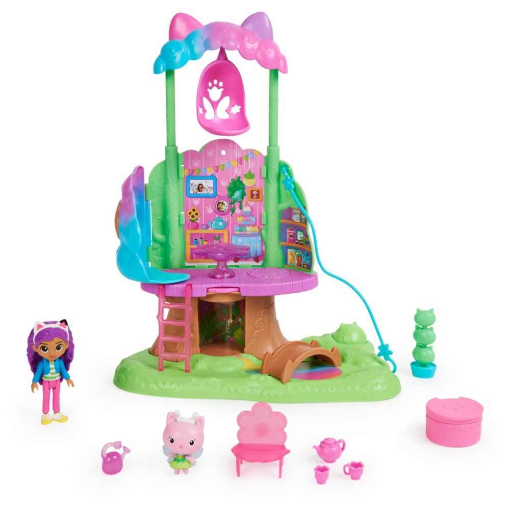Комплект за игра, кукла с аксесоари, Gabbys Dollhouse, Къщичка на дърво