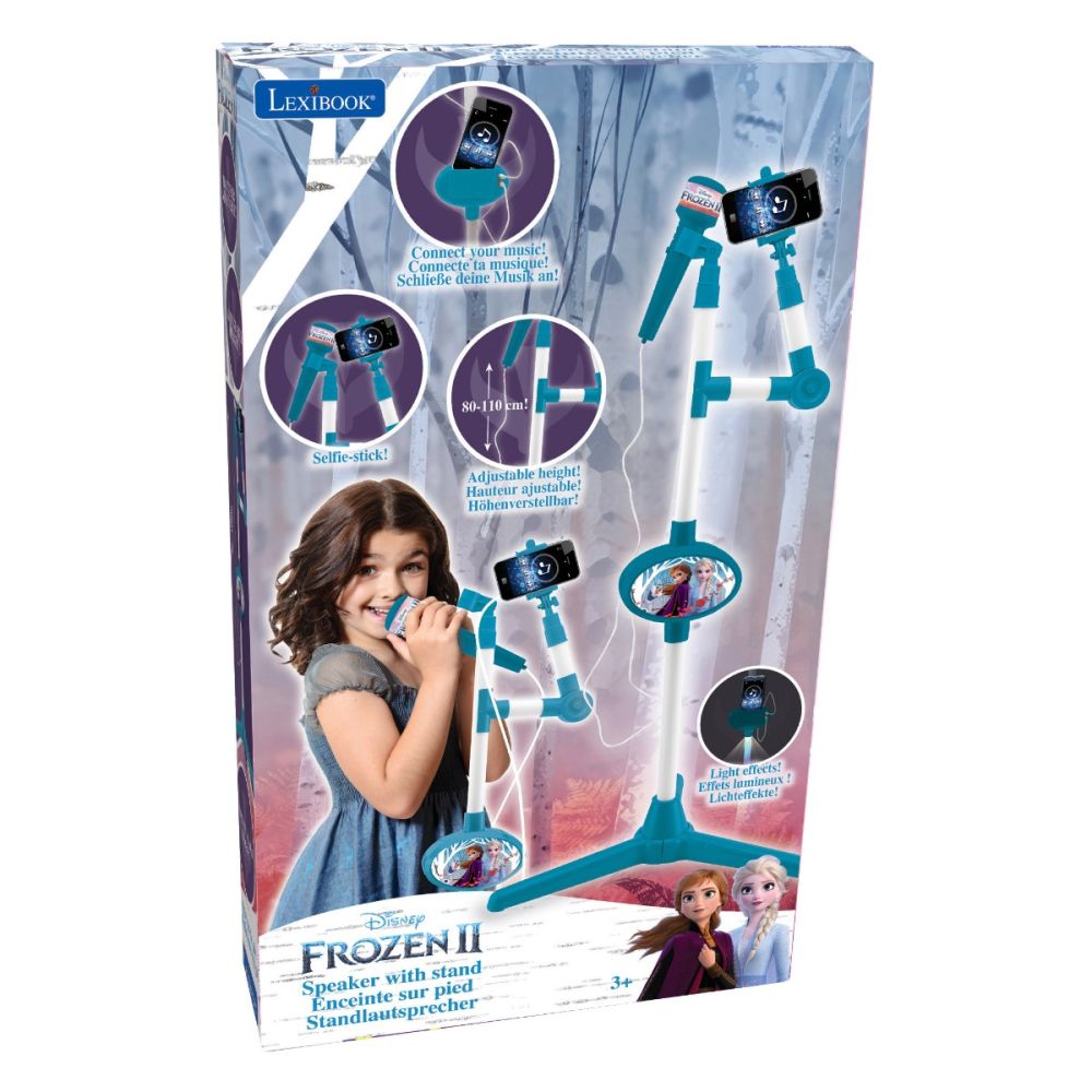 Микрофон със статив, селфи стик и светлинни ефекти, Disney Frozen 2