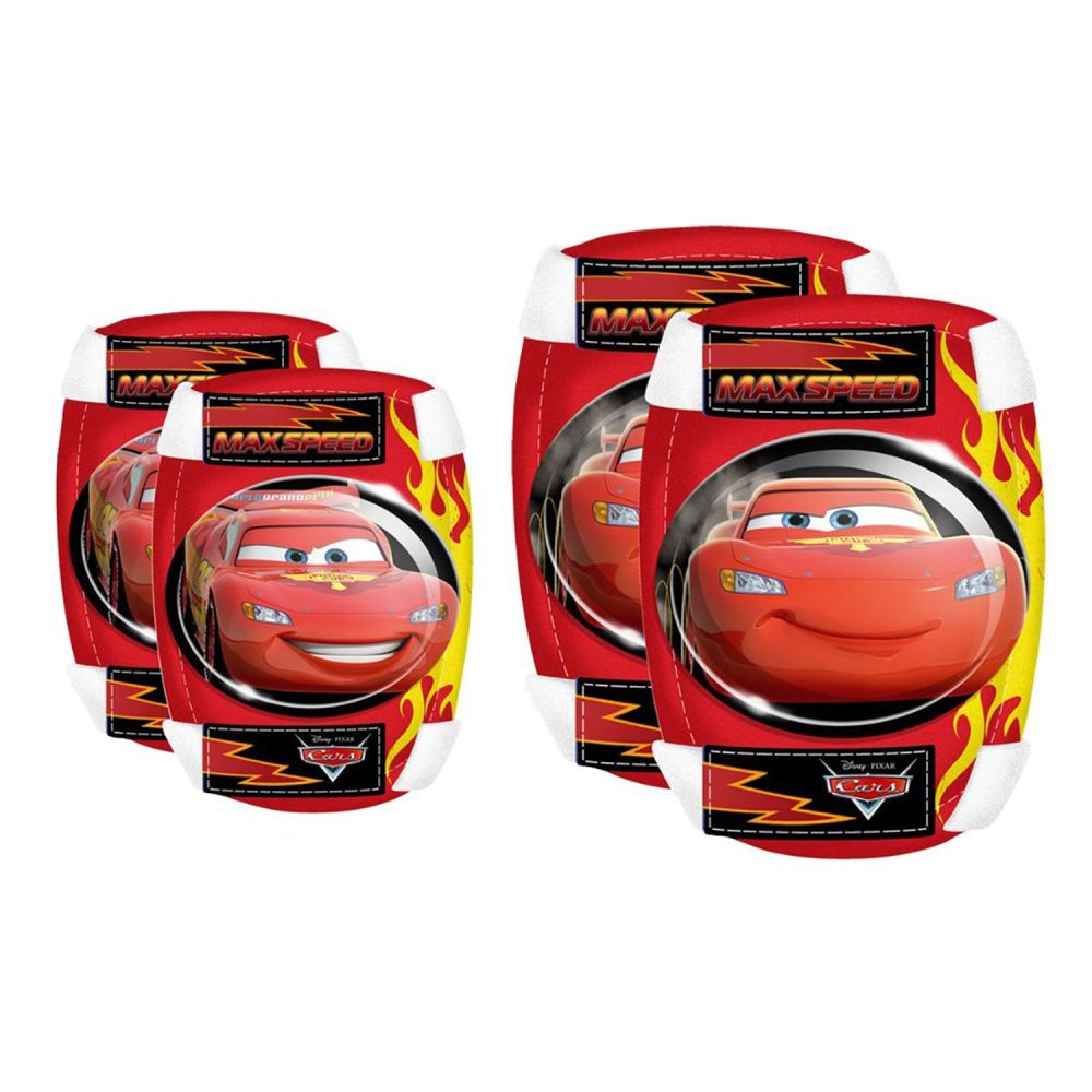 Ролкови кънки и комплект за защита, Cars, Размер 23-27