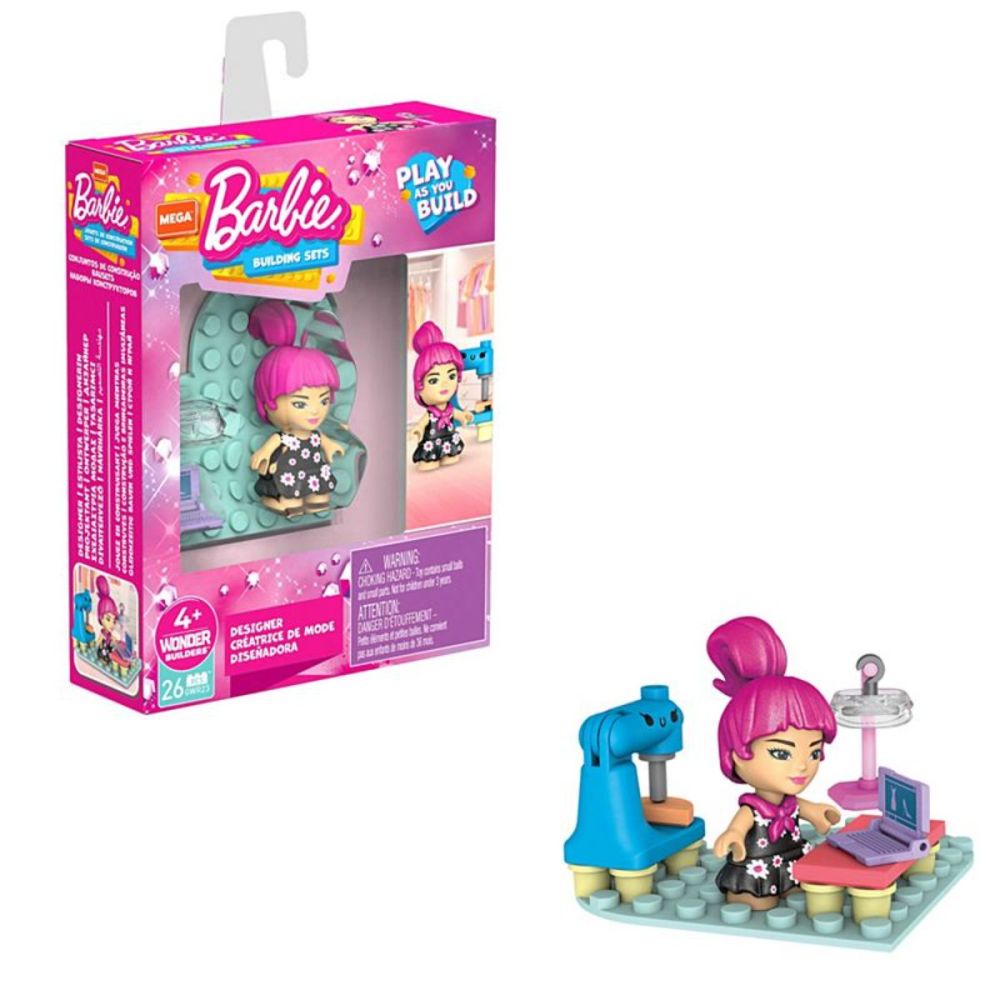 Комплект Megaconstrux, Barbie, You can be anything, Дизайнер, GWR23