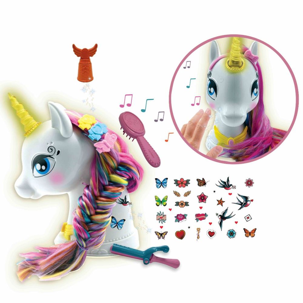 Интерактивна играчка, Lexibook, Styling Head Unicorn с аксесоари