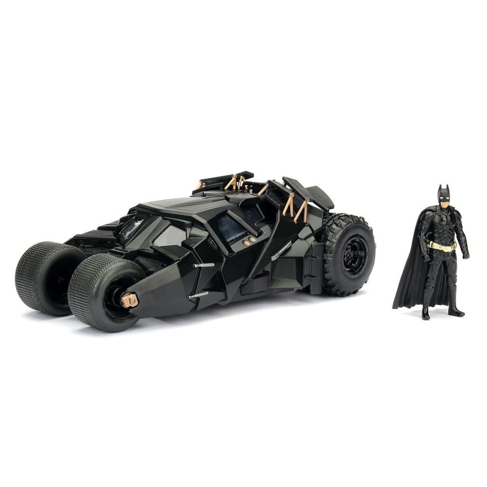 Комплект кола и фигурка от метал, Jada, Batman и Batmobile The Dark Knight, 1:24
