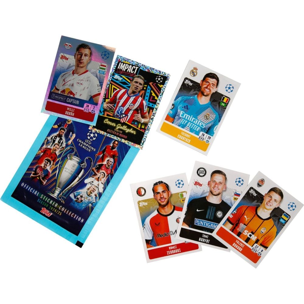 Комплект 6 стикера, Topps, Champions League 2024-2025