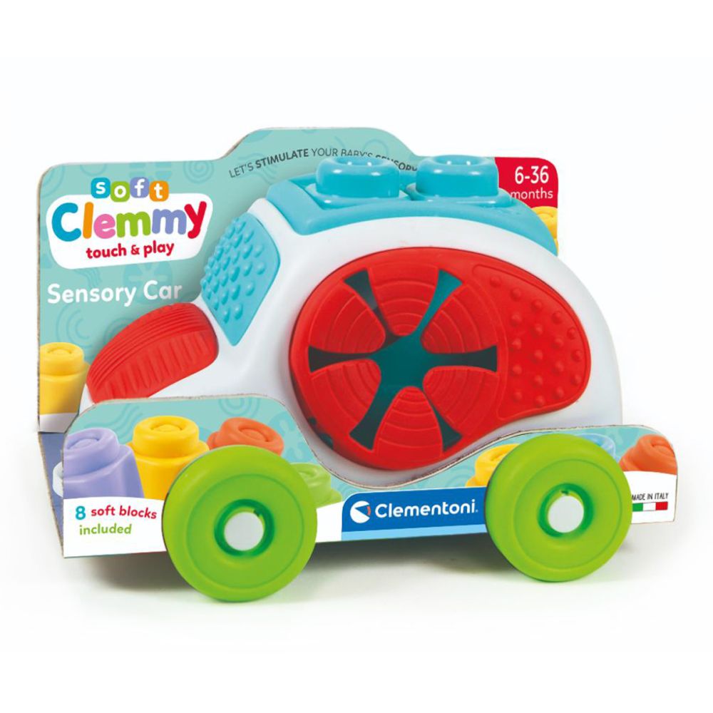 Количка с 8 меки кубчета, Clementoni, Soft Clemmy