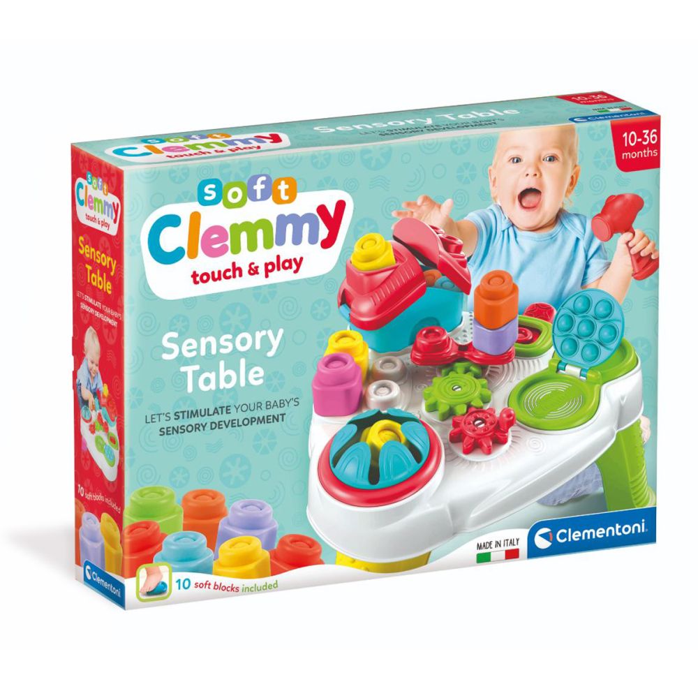 Маса с дейности с 10 меки кубчета, Clementoni, Soft Clemmy