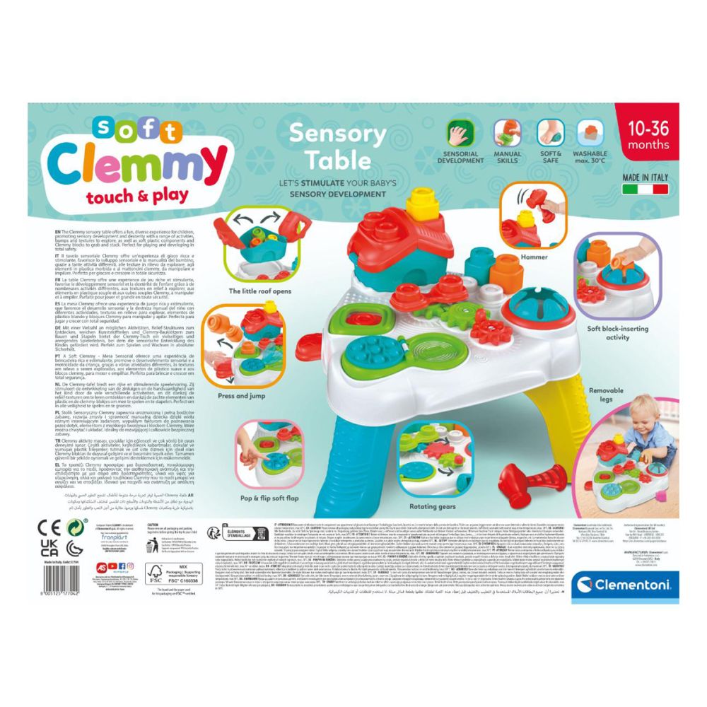 Маса с дейности с 10 меки кубчета, Clementoni, Soft Clemmy