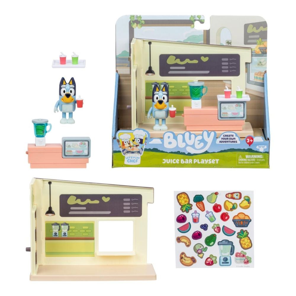 Комплект за игра с фигурка, Bluey, Juice Bar