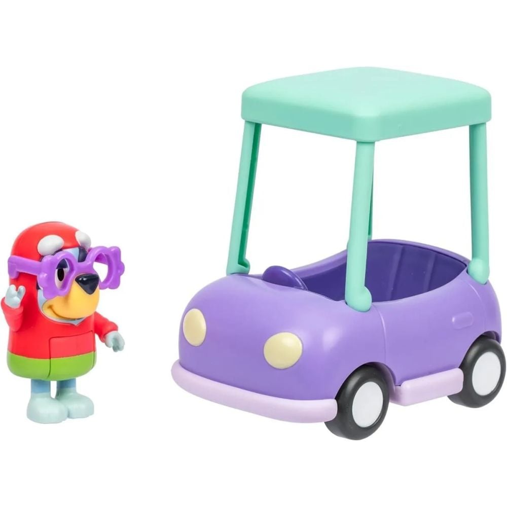 Комплект за игра с фигурка, Bluey, Janet и колата на баба и дядо
