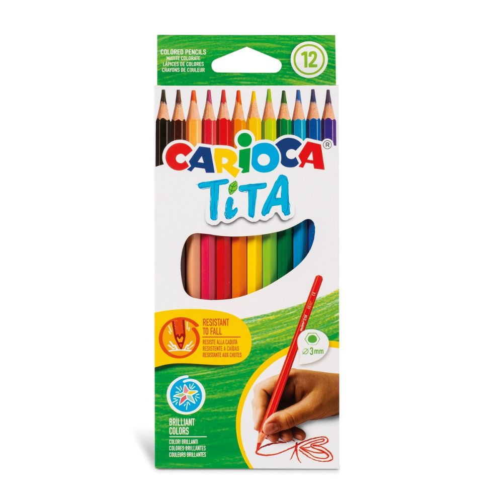 Комплект 12 цветни молива, Carioca, Color Tita