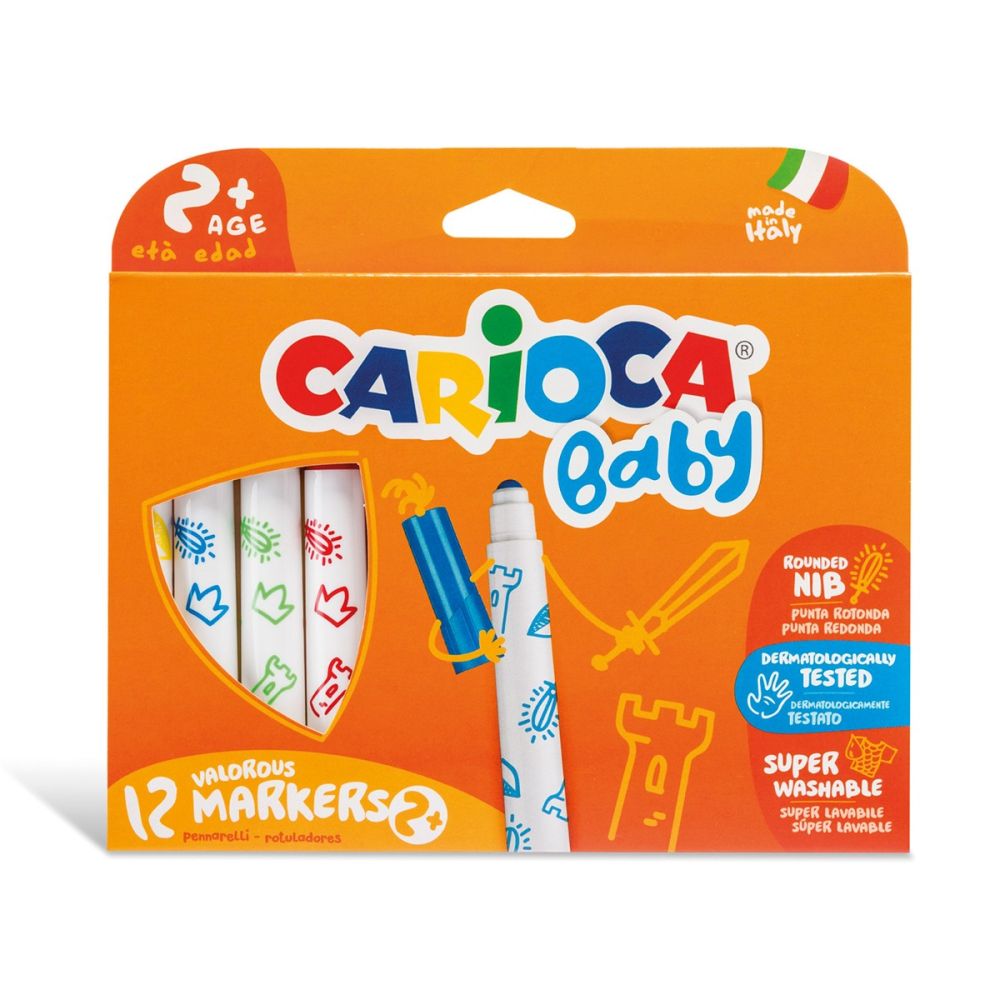 Комплект 12 маркера, Carioca, Baby Valorous