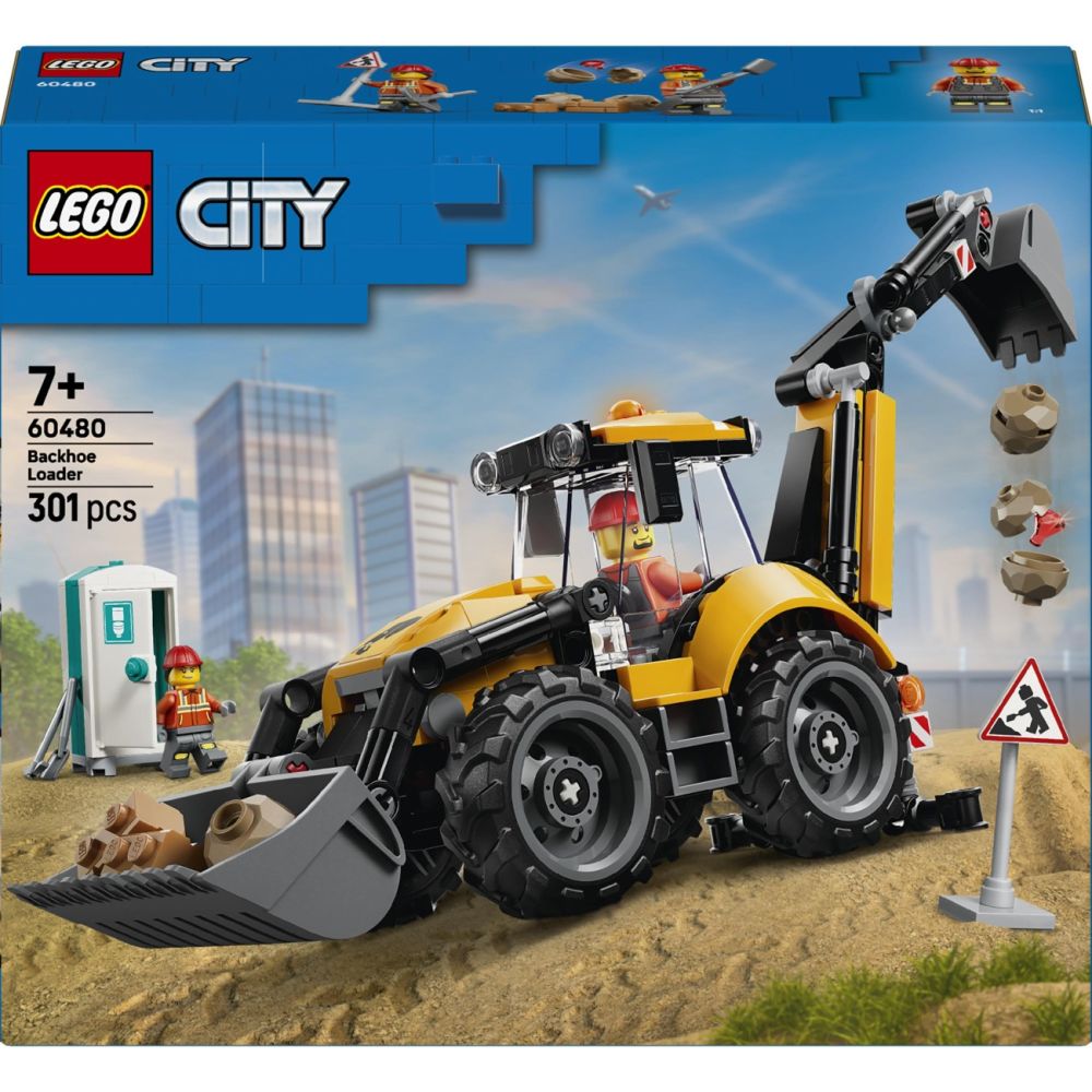 LEGO® City - Жълт багер със задна лопата (60480)
