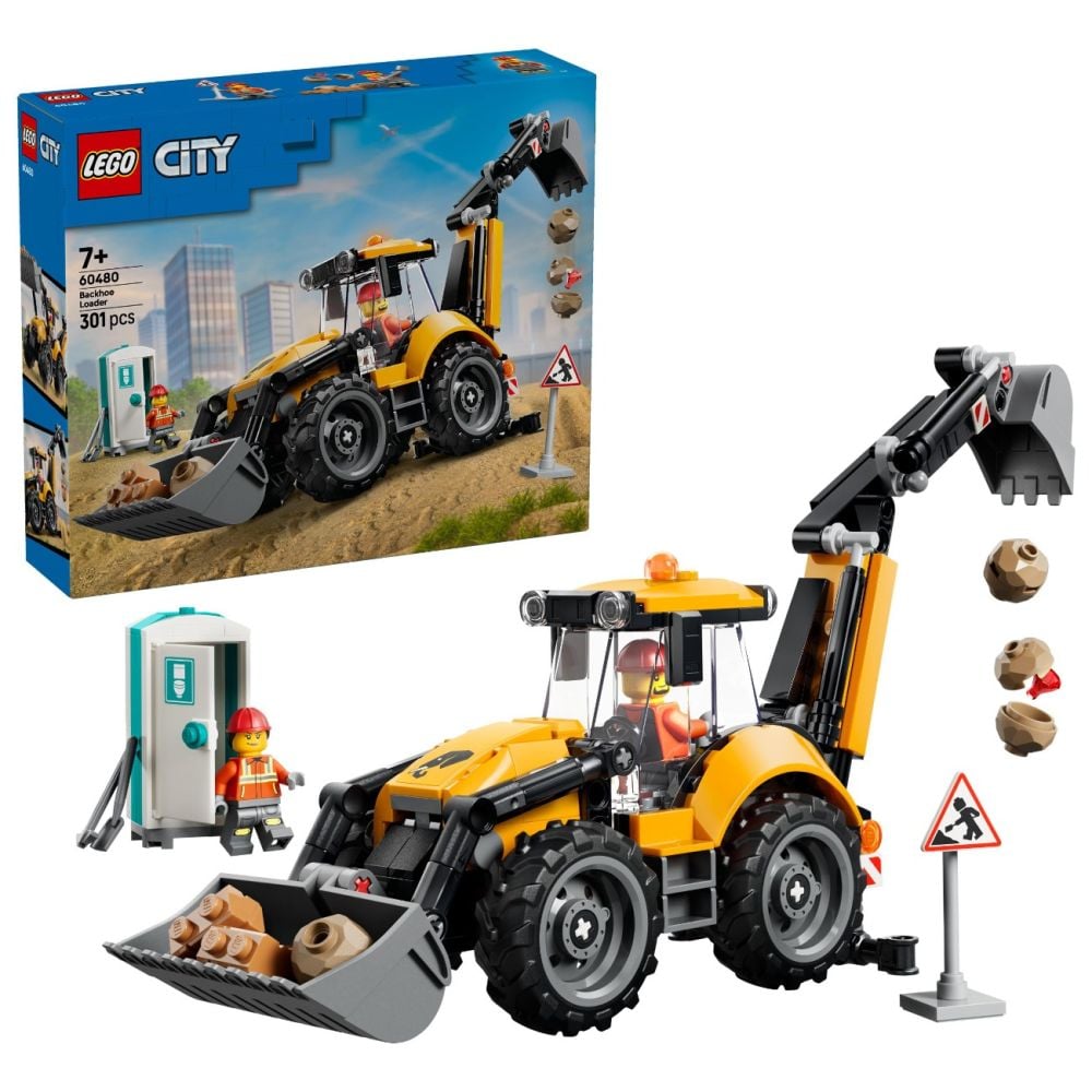 LEGO® City - Жълт багер със задна лопата (60480)