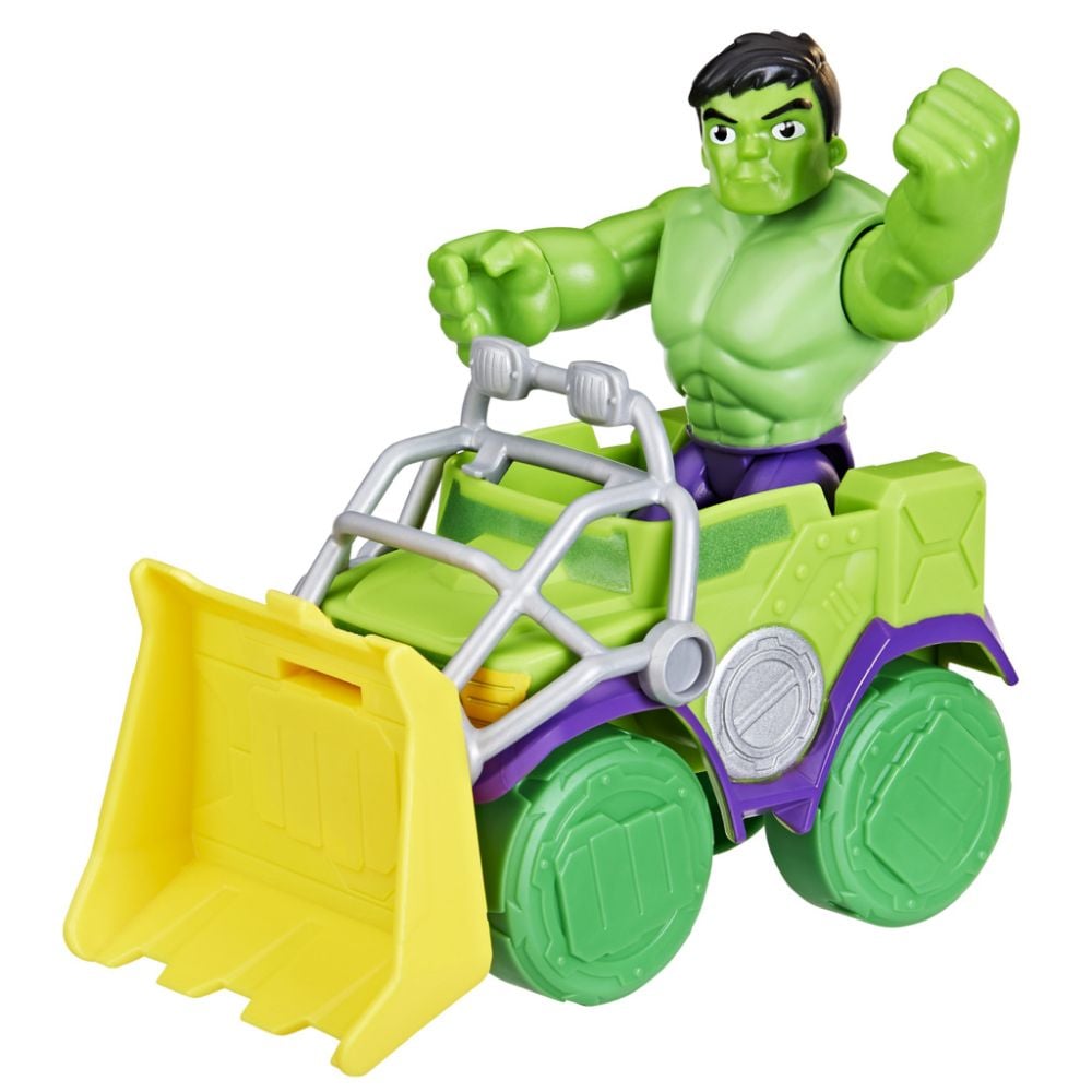 Фигурка с превозно средство, Spidey and His Amazing Friends, Hulk, F74575