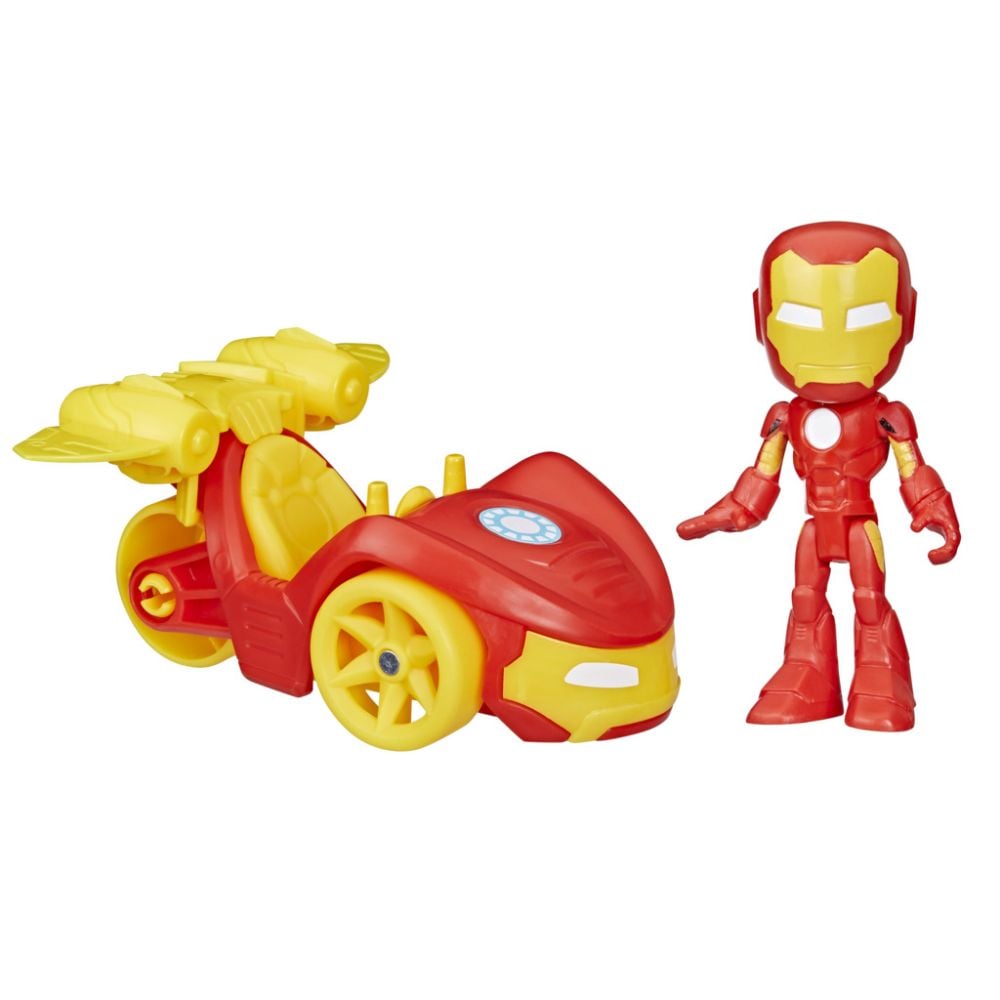 Фигурка с превозно средство, Spidey and His Amazing Friends, Iron Man, F74585