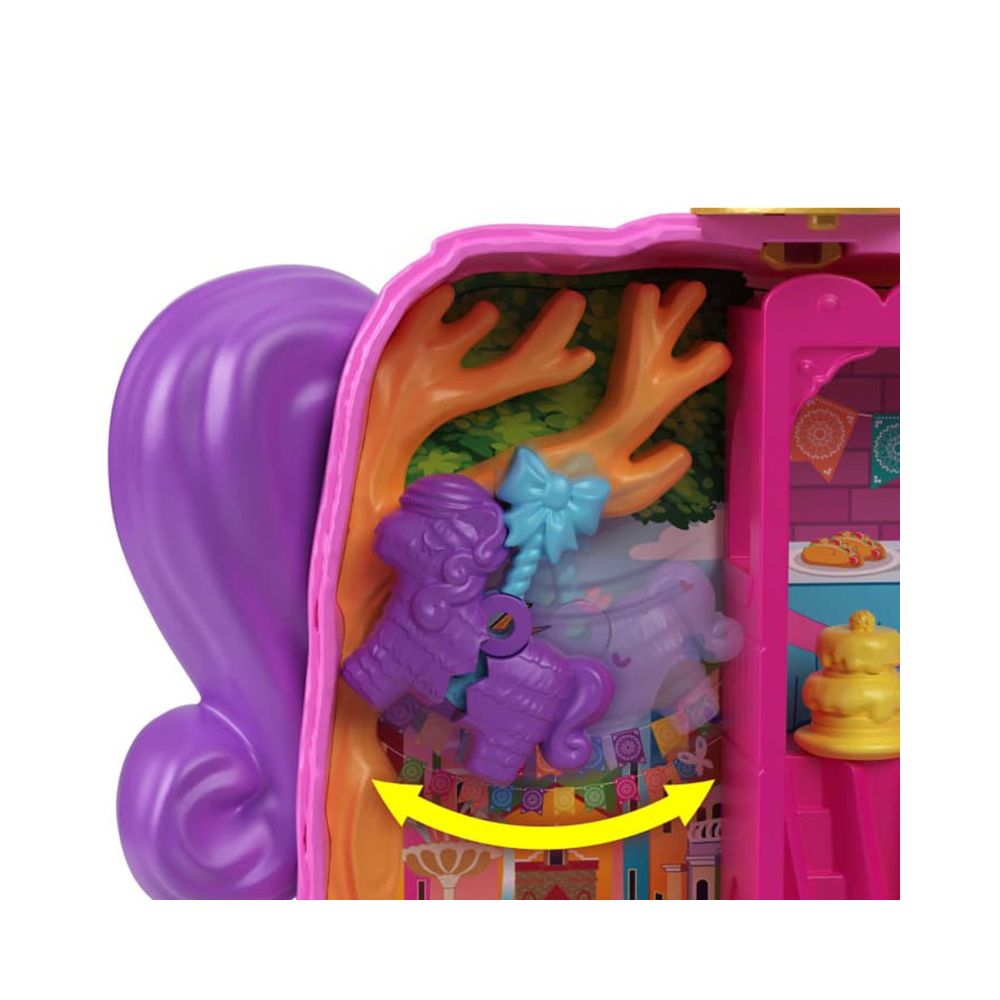 Комплект за игра с 2 кукли и 13 аксесоара, Polly Pocket, Pinata Party, HKV32