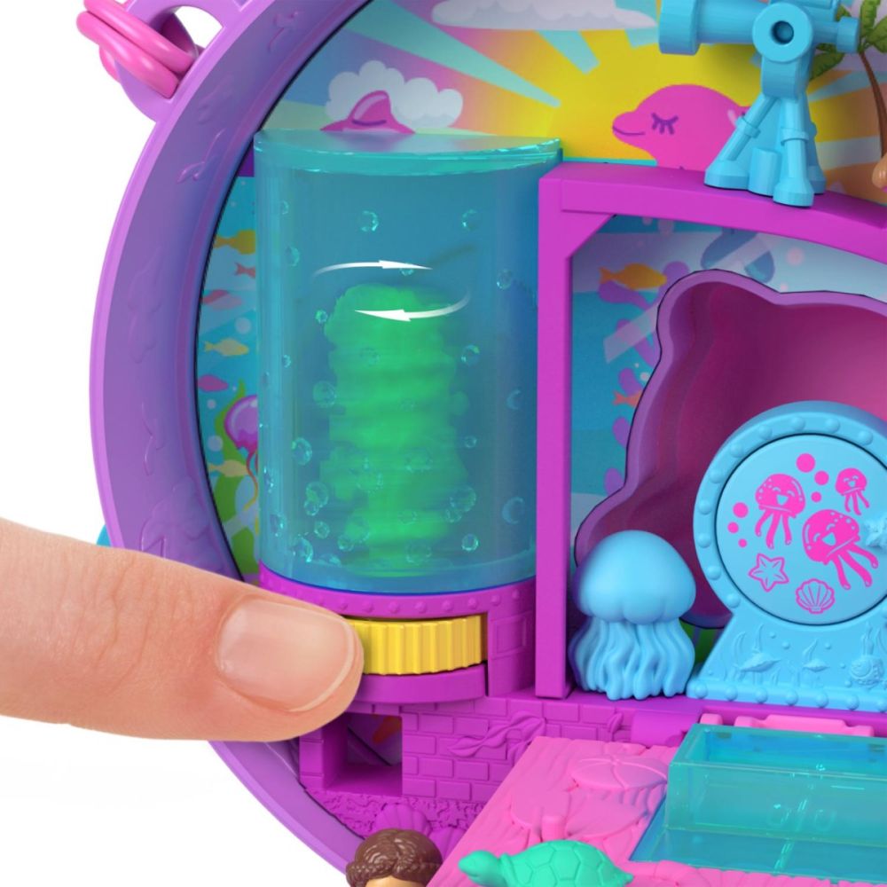 Комплект за игра с 2 кукли и 12 аксесоара Polly Pocket, Dolphin Rescue and Play, HWN96