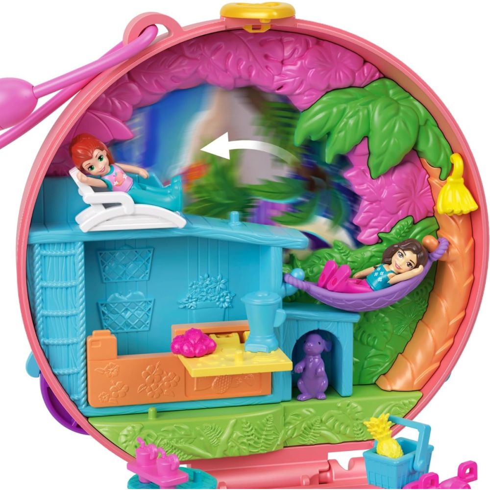 Комплект за игра с 2 кукли и 12 аксесоара Polly Pocket, Adventure Moped, HWN98