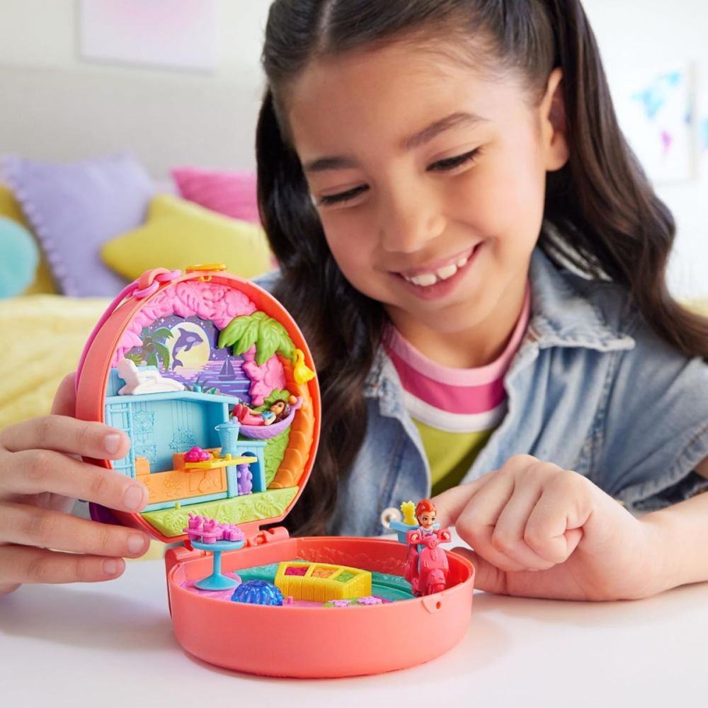 Комплект за игра с 2 кукли и 12 аксесоара Polly Pocket, Adventure Moped, HWN98